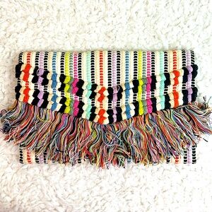Stella & Dot Colorful Boho Fringe Clutch💕